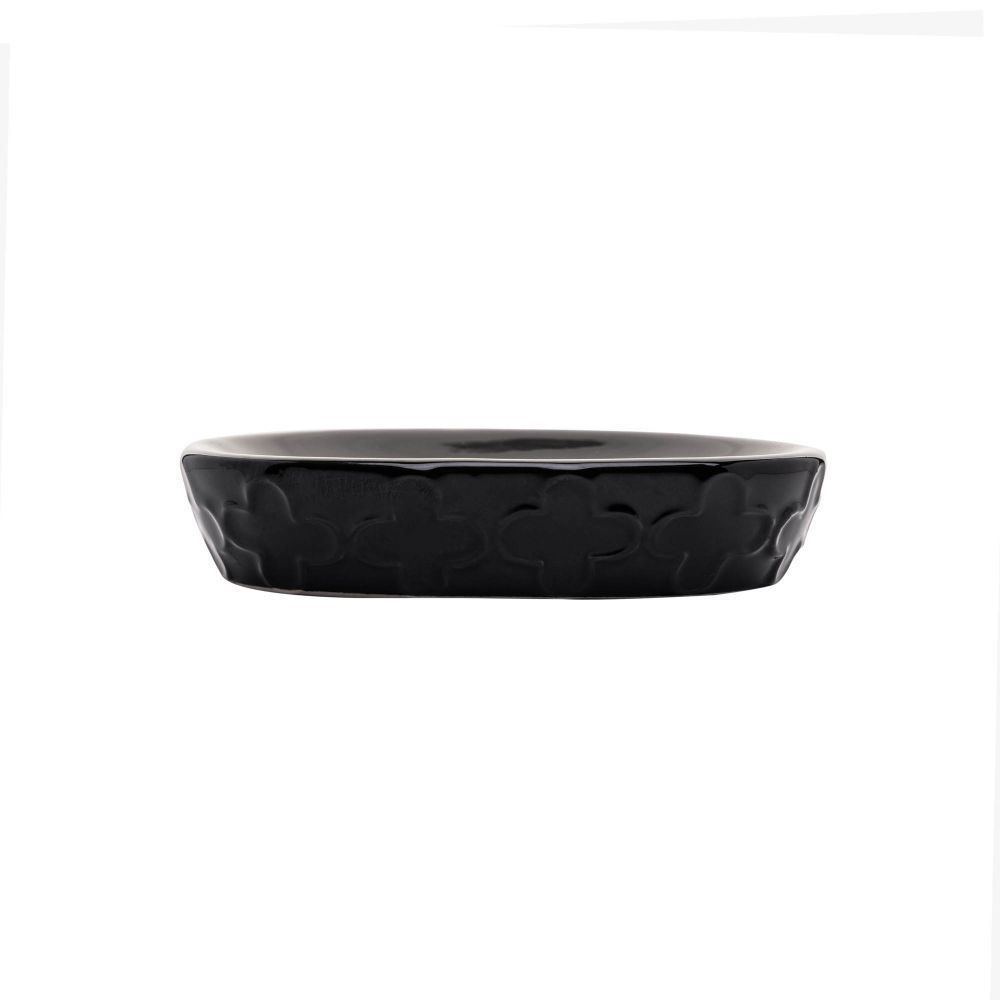 Jogo De Banheiro De Cerâmica Clover 2 Peças Wolff - Preto