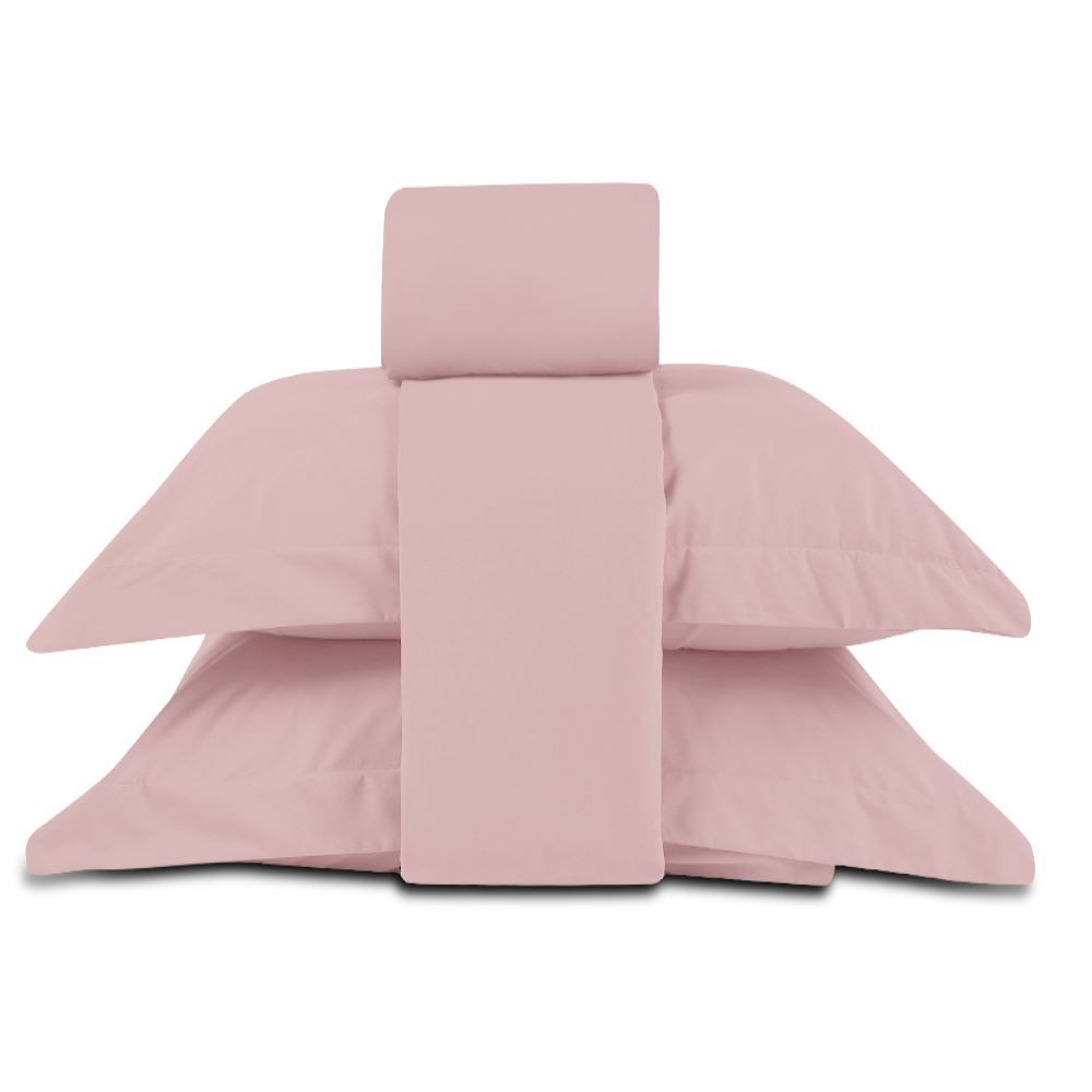 Jogo De Cama Casal Percal Buona Fortuna 4 Pçs - Rosa Velho