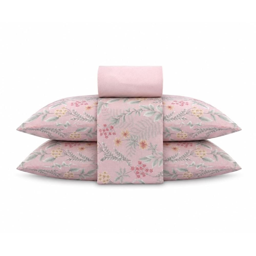 Jogo de Cama Casal Napoli Havan Casa 4 pçs - Iris Flowers