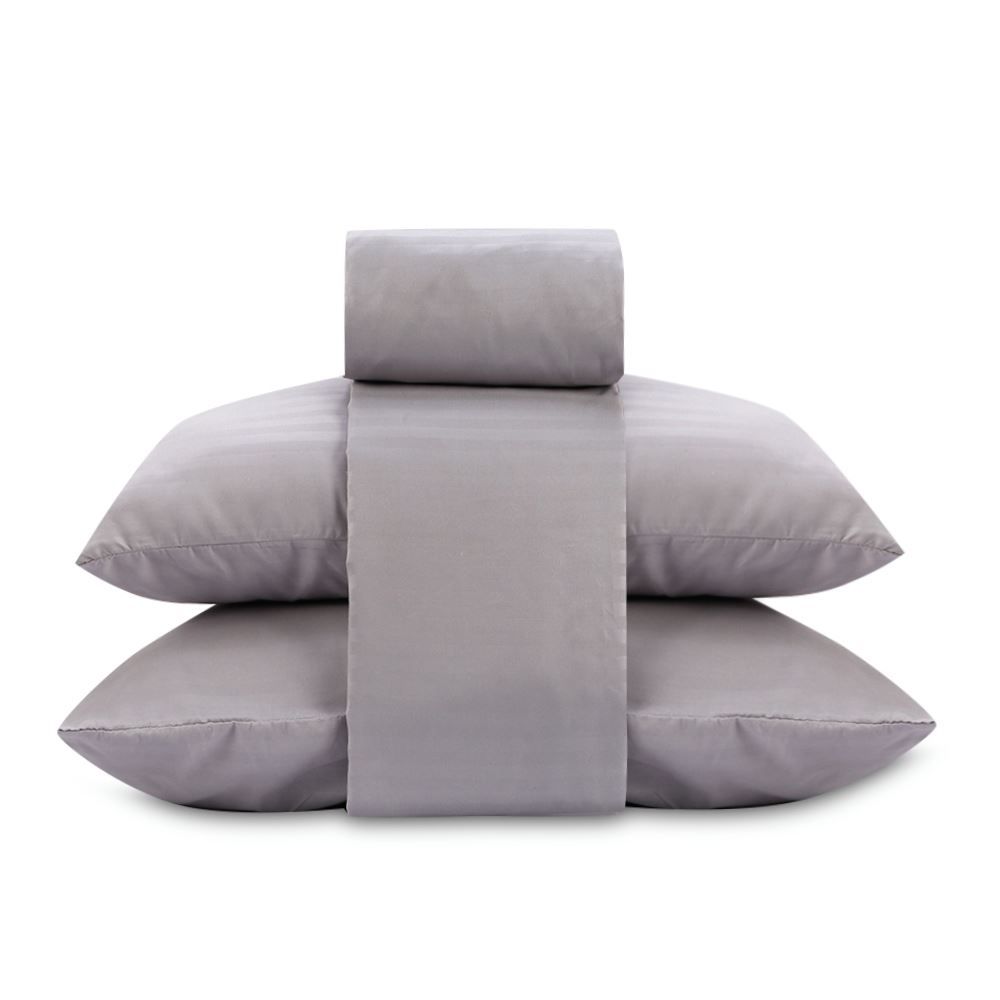 Jogo de Cama King 4 Peças Stripe Firenze Havan Casa - Prata