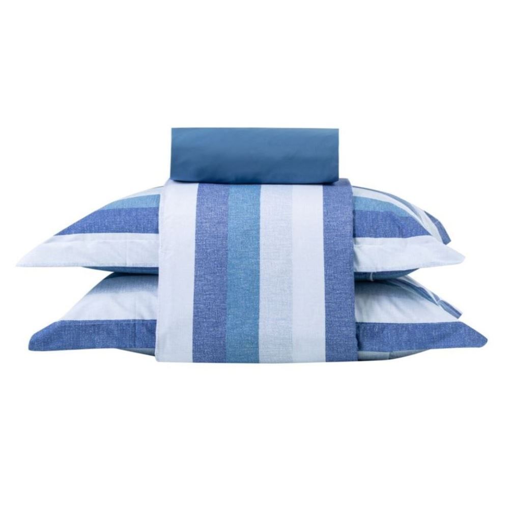 Jogo de Cama King 4 Peças Buona Fortuna - Caio Azul