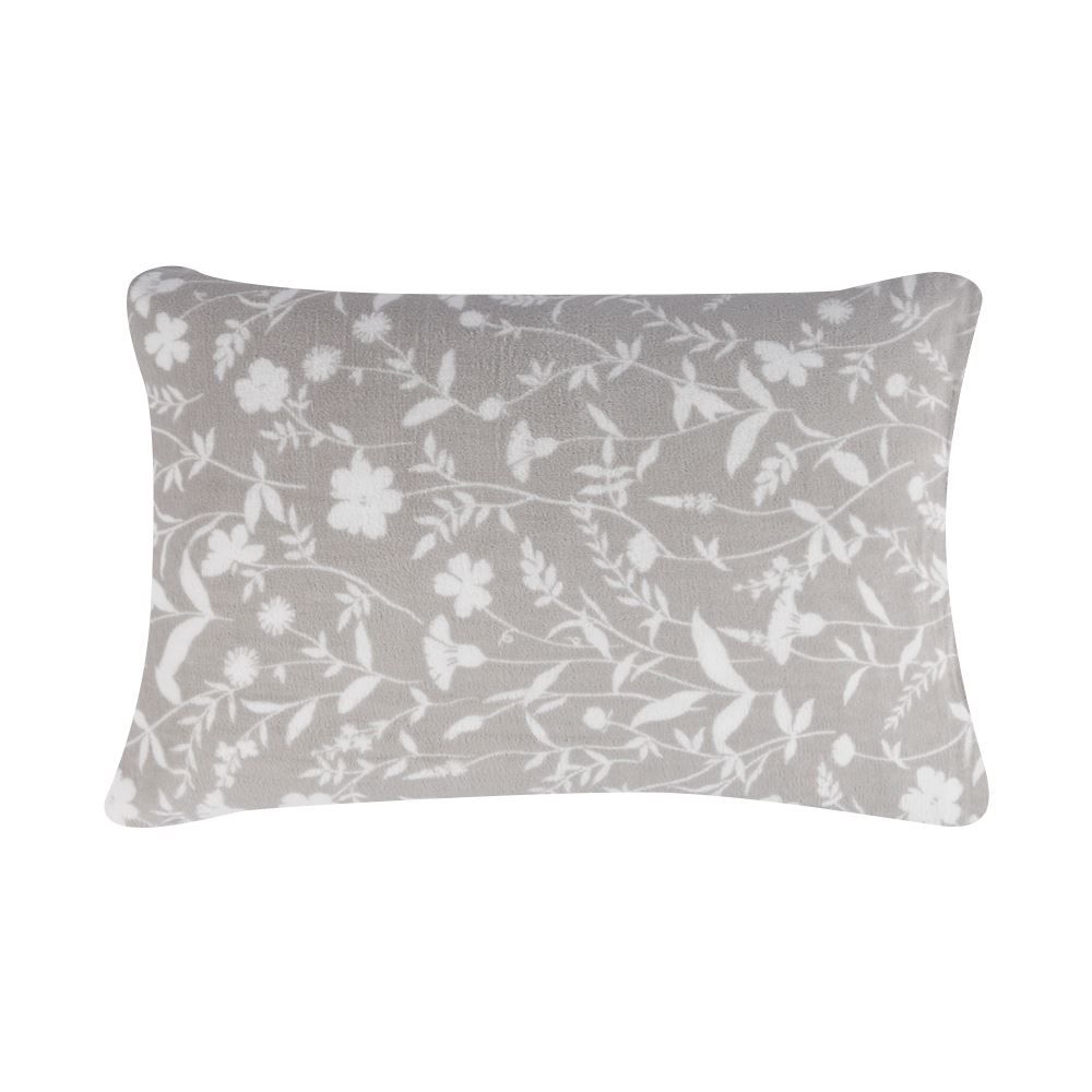 Jogo de Cama Plush Provence Queen 3 pçs - Yasmin Floral Cinza