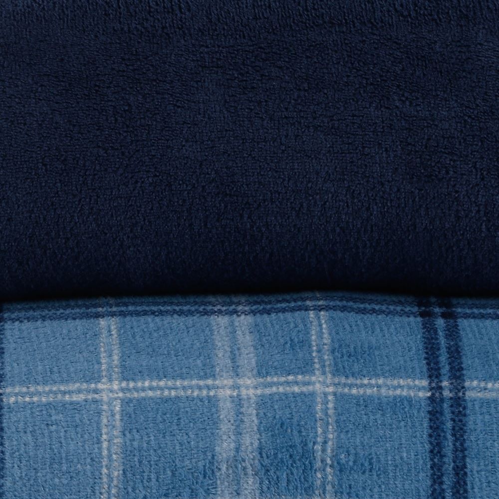Jogo de Cama Plush Provence Queen 3 pçs - Enzo Azul