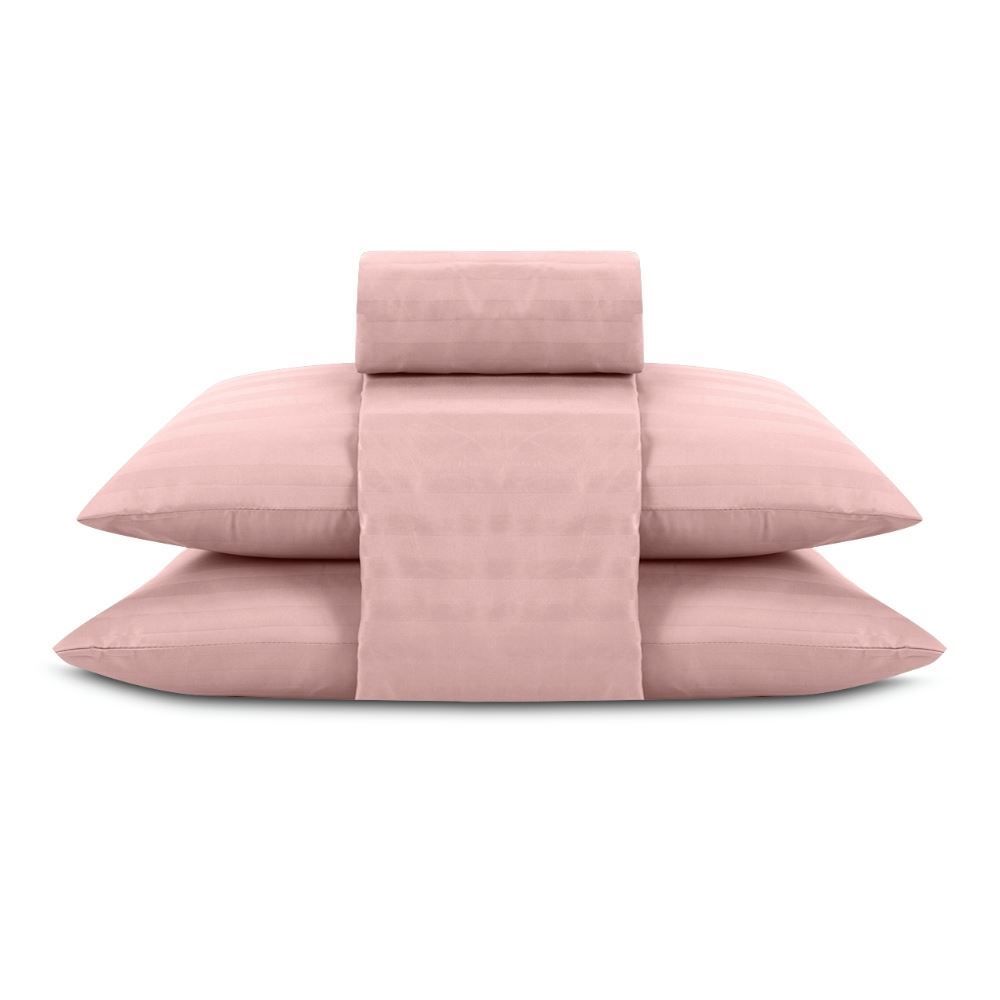 Jogo de Cama Queen 4 Peças Stripe Firenze Havan Casa - Rosa