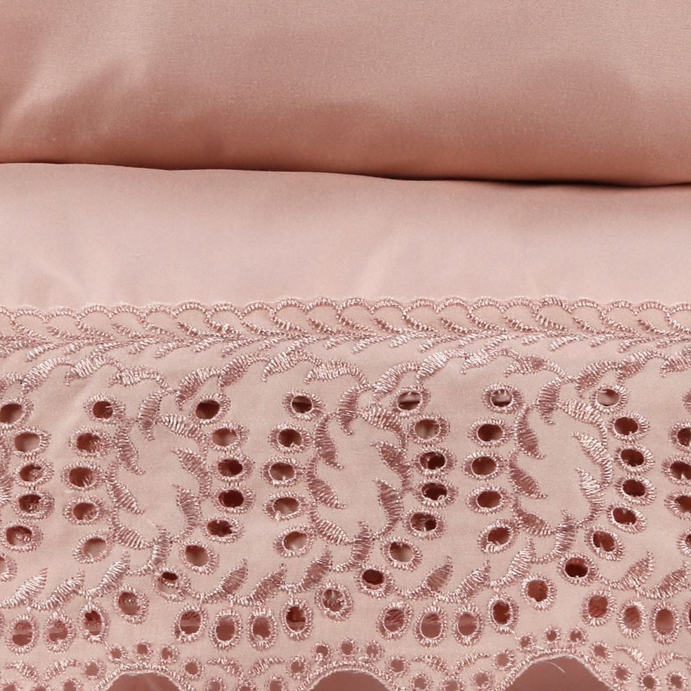 Jogo de Cama Queen com Renda Havan Casa 4 pçs - Rosa