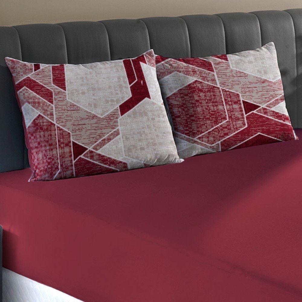 Jogo de Cama Queen Malha 100% Algodão Paris 3 pçs Havan Casa - Rubi Vermelho