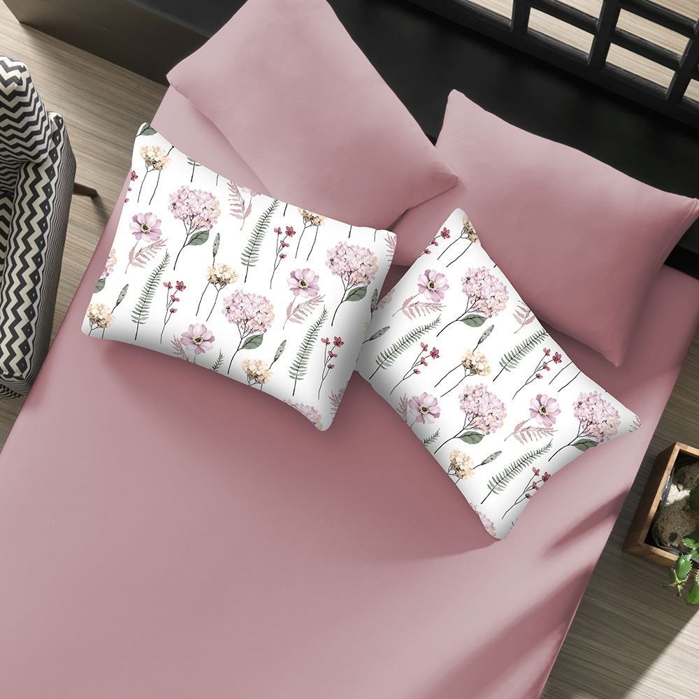 Jogo de Cama Queen Malha Havan Paris 3 pçs Havan Casa - Jardim Rosa Suave