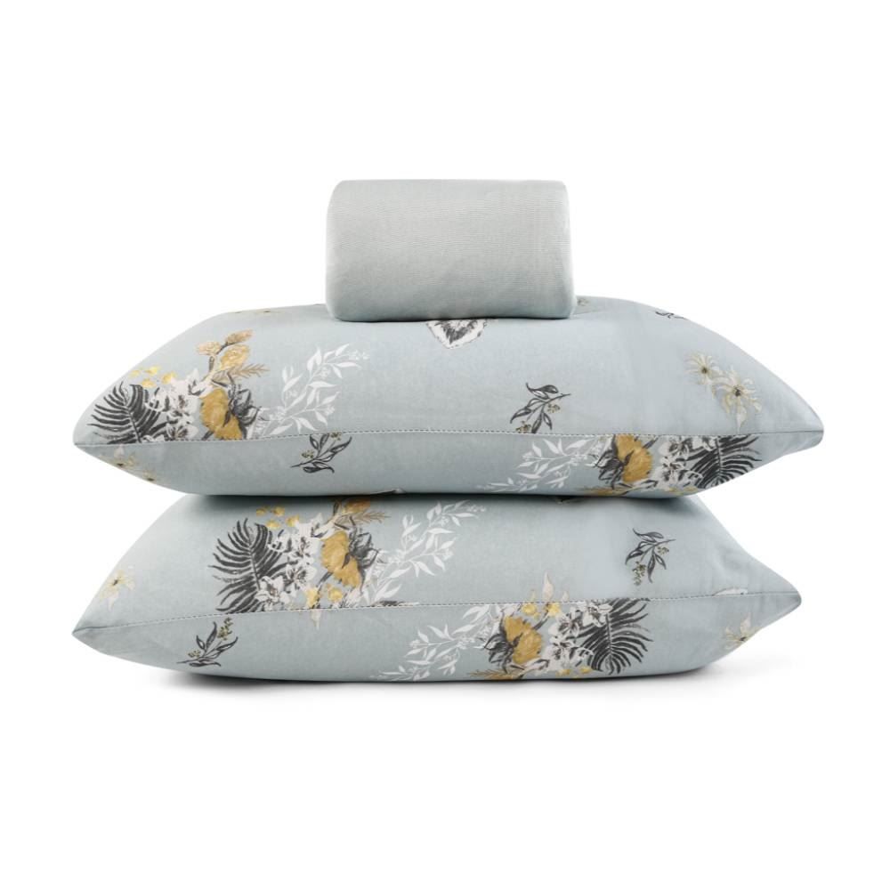 Jogo de Cama Queen Malha Solecasa Havan Casa 3 pçs - Exotic Verde Nevoa