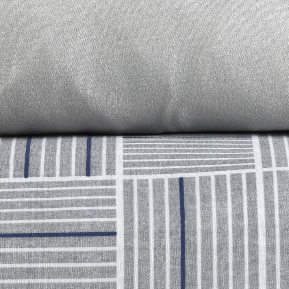 Jogo De Cama Queen Micropercal Havan Casa 4 Pçs - Detroit Geo Azul