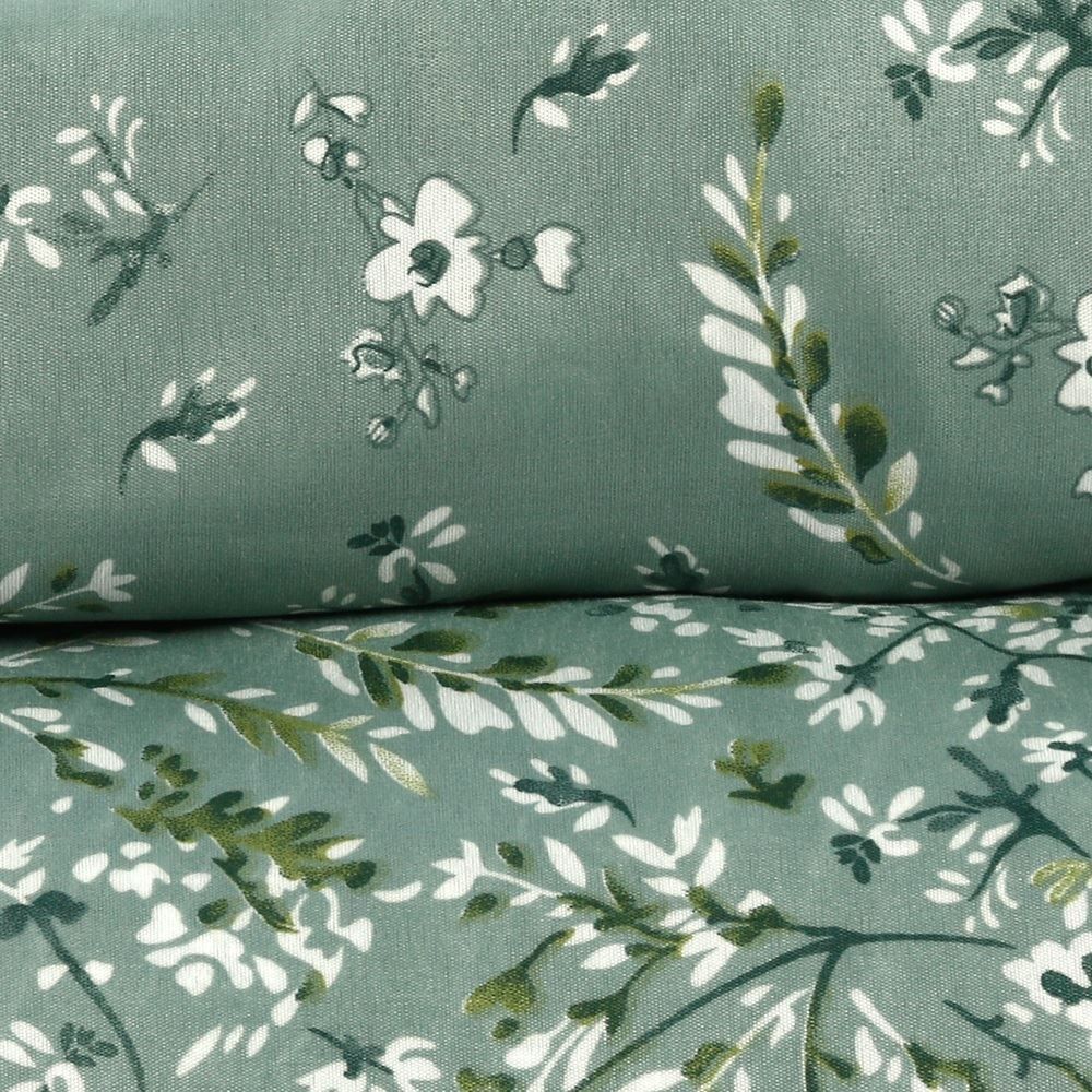 Jogo de Cama Queen Napoli Havan Casa 4 pçs  - Garden Folhas Verde