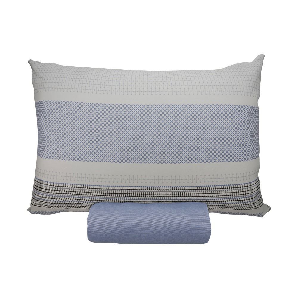 Jogo de Cama Solteiro Malha Solecasa Havan Casa 2 pçs - Contemporâneo Azul Jeans