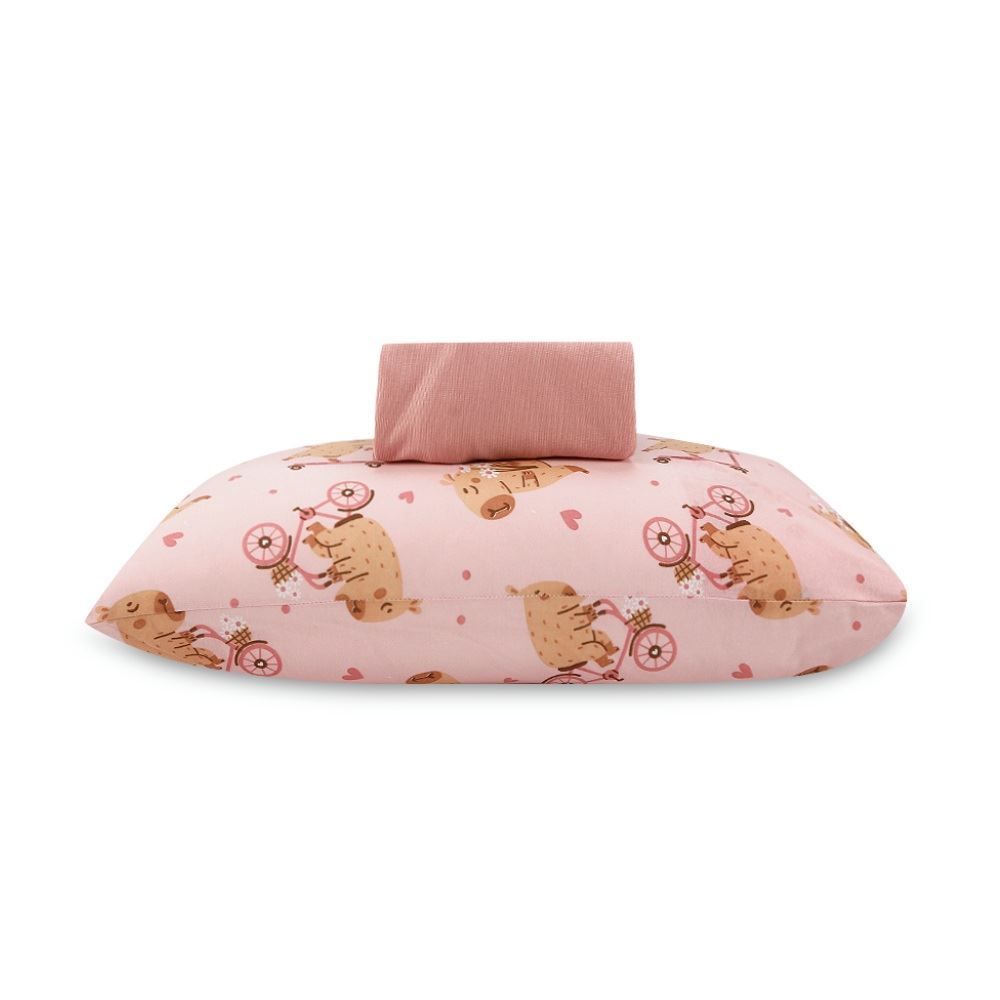 Jogo de Cama Solteiro Kids Malha Solecasa by Havan Kids 2 pçs - Capivara
