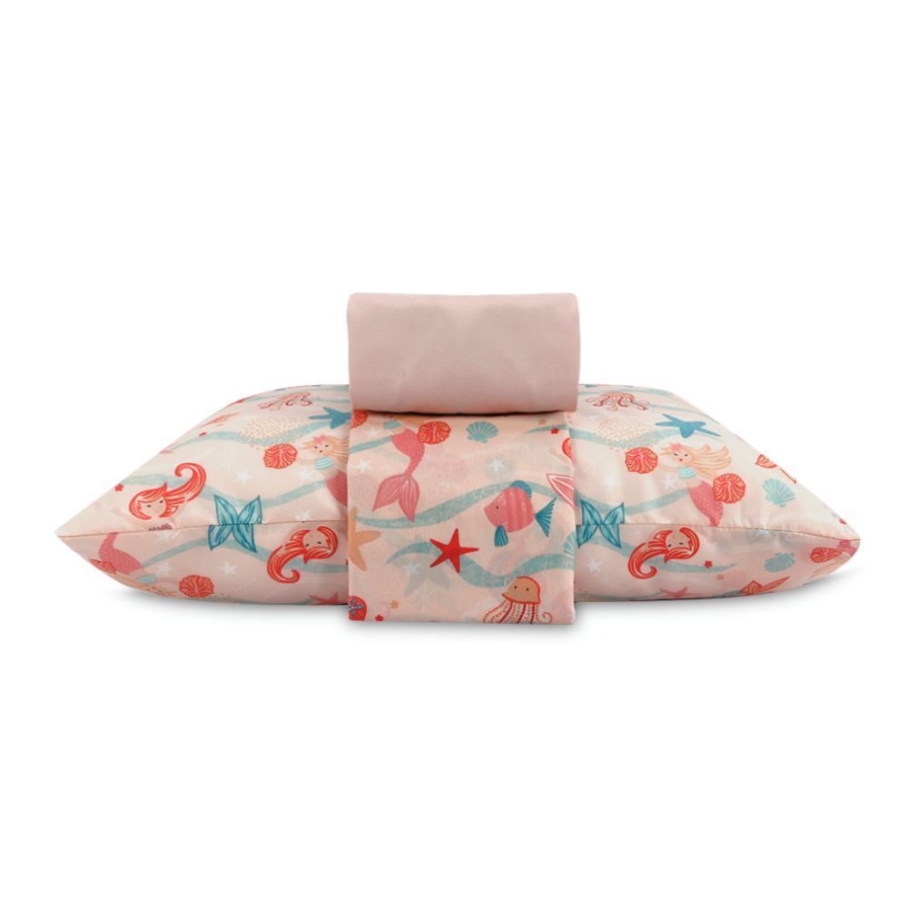  Jogo de Cama Solteiro 150 Fios Havan Kids 3 pçs - Sereia Kids Salmão