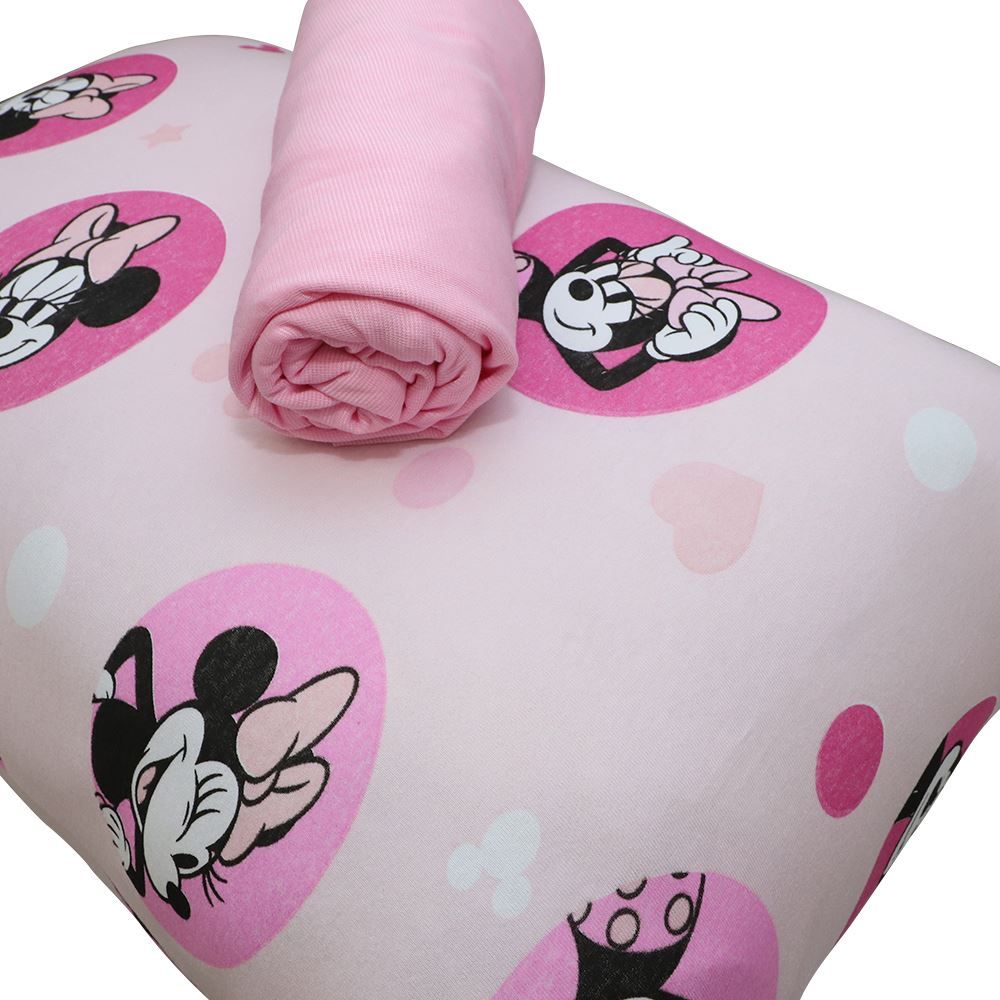 Jogo De Cama Solteiro Malha Estampado Disney - MINNIE STAR/RS PRISMA - 41521