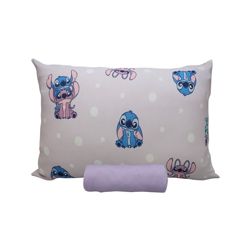 Jogo De Cama Solteiro Malha Estampado Disney - LOVE STITCH/LAVANDA - 67