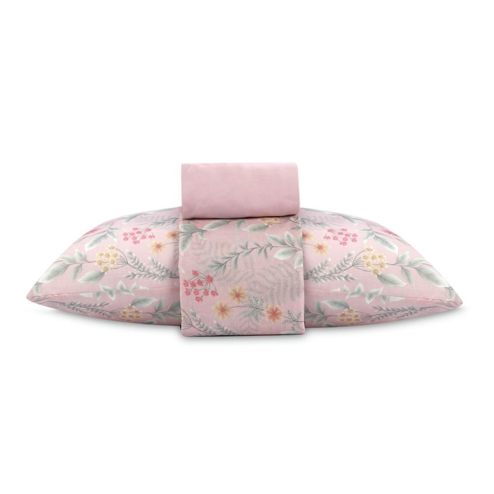 Jogo de Cama Solteiro Napoli Havan Casa 3 Peças - Iris Flowers Rose