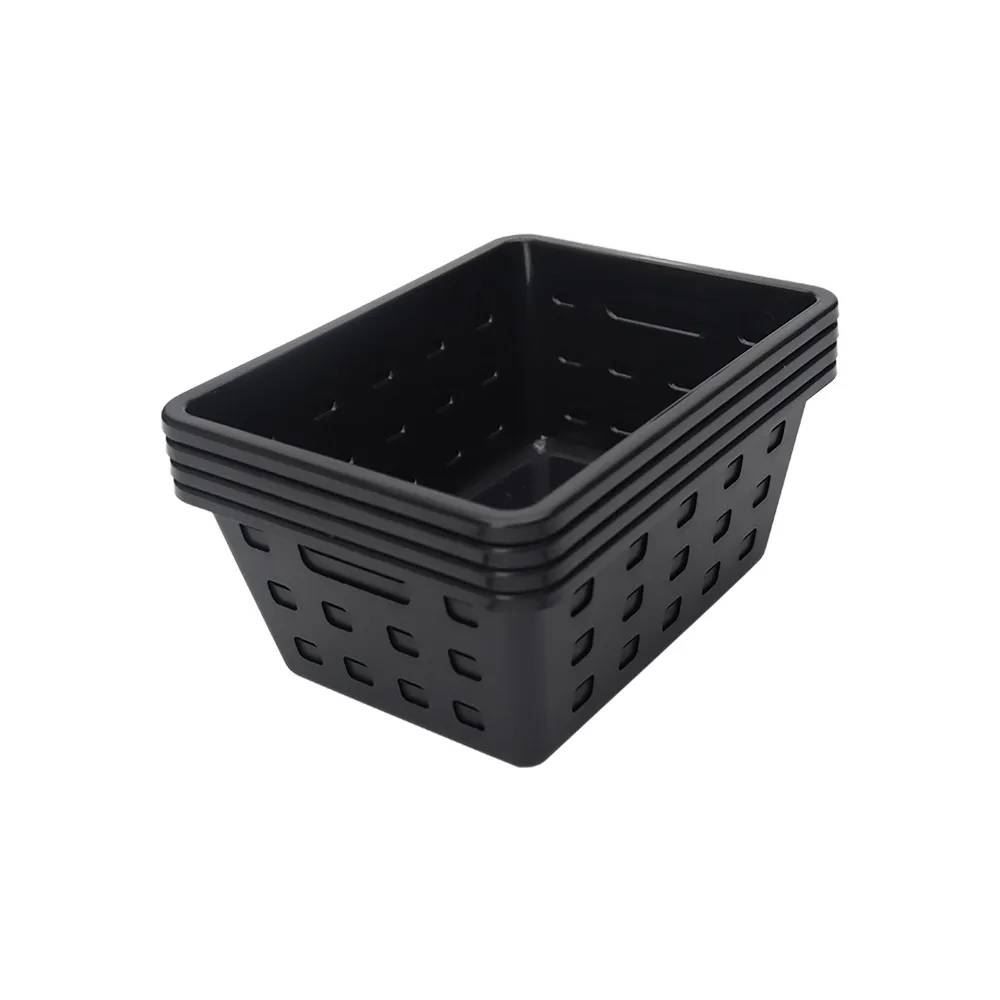 Jogo De Cestos Organizadores 4 Peças Square 1,3 Litro Dasplast - Preto