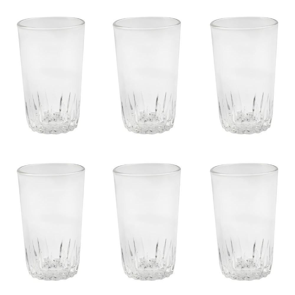 Jogo de Copos de Vidro Veneza 320Ml Havan Casa - 6 Peças
