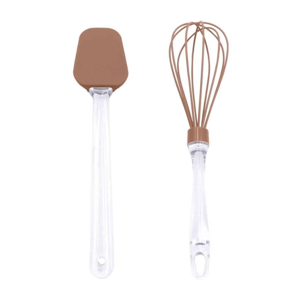 Jogo de Espátula e Batedor Basic Havan Casa 2 Peças - MOCHA MOUSSE