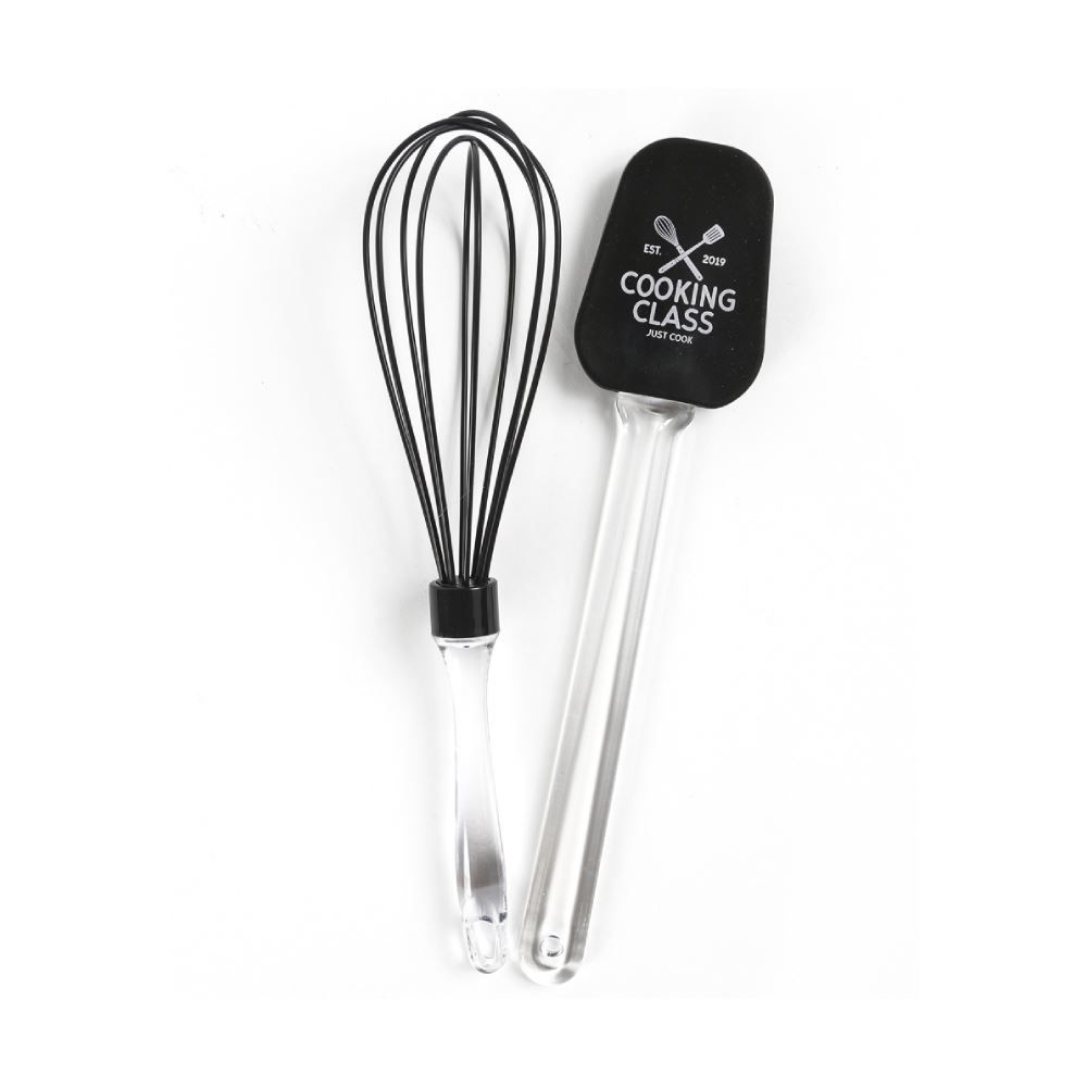 Jogo De Espátula E Fouet De Silicone Cooking Class Havan Casa 2 Pçs - Preto
