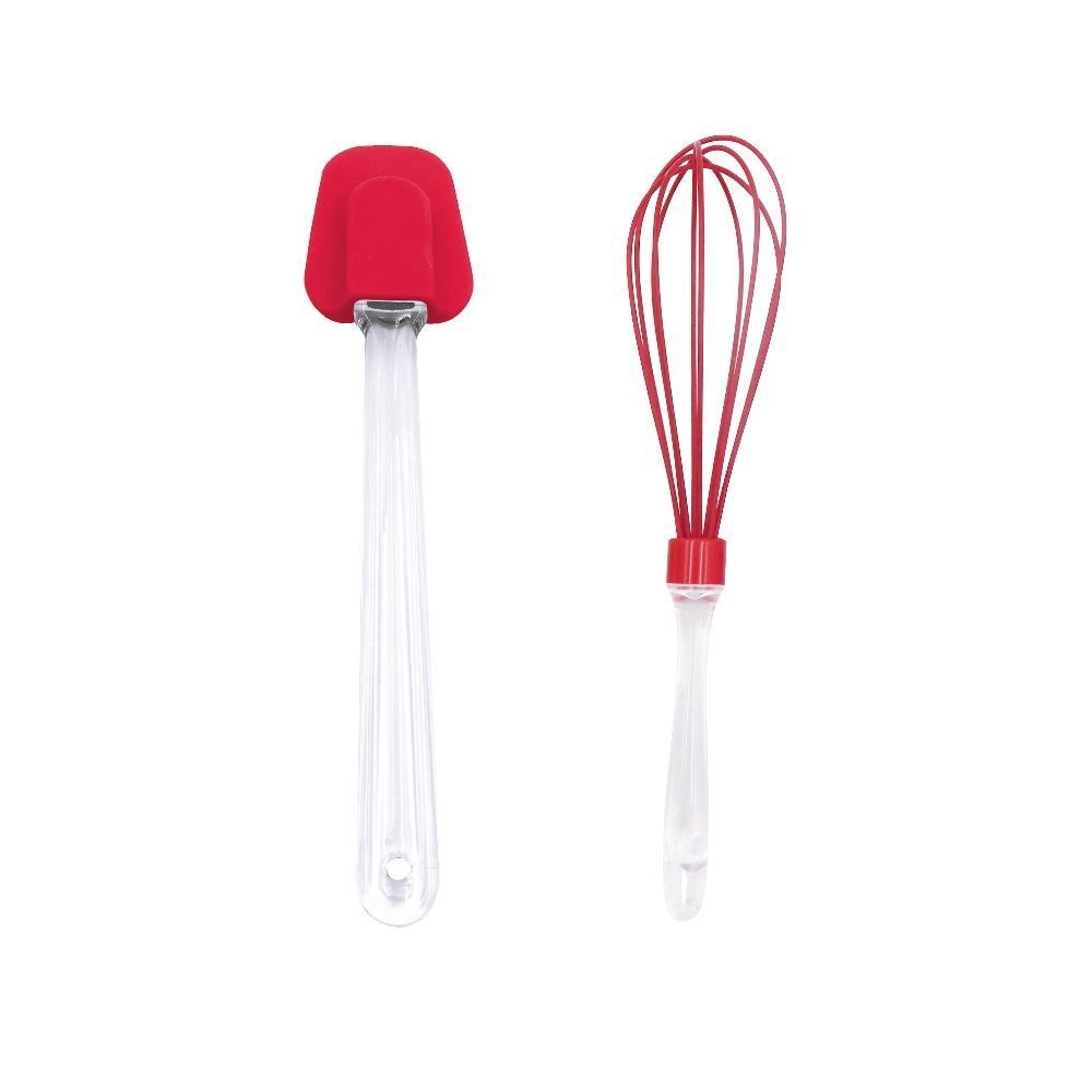 Jogo De Espátula E Batedor Basic Havan Casa 2 Peças - Vermelho
