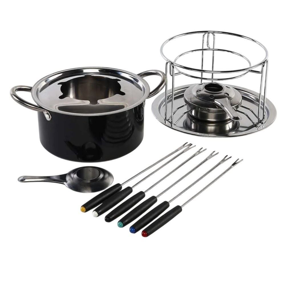 Jogo de Fondue Preto Havan Casa - 11 Peças