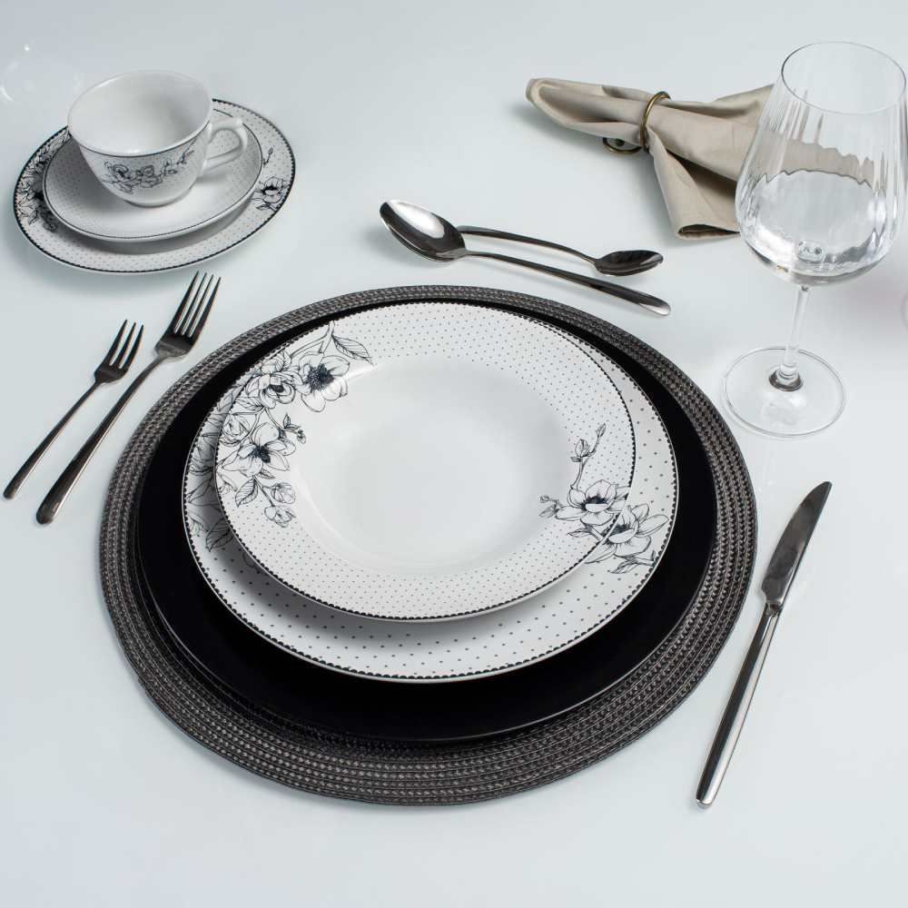 Jogo De Jantar Porcelana Jasmine Havan Casa 20 Pçs - Estampado