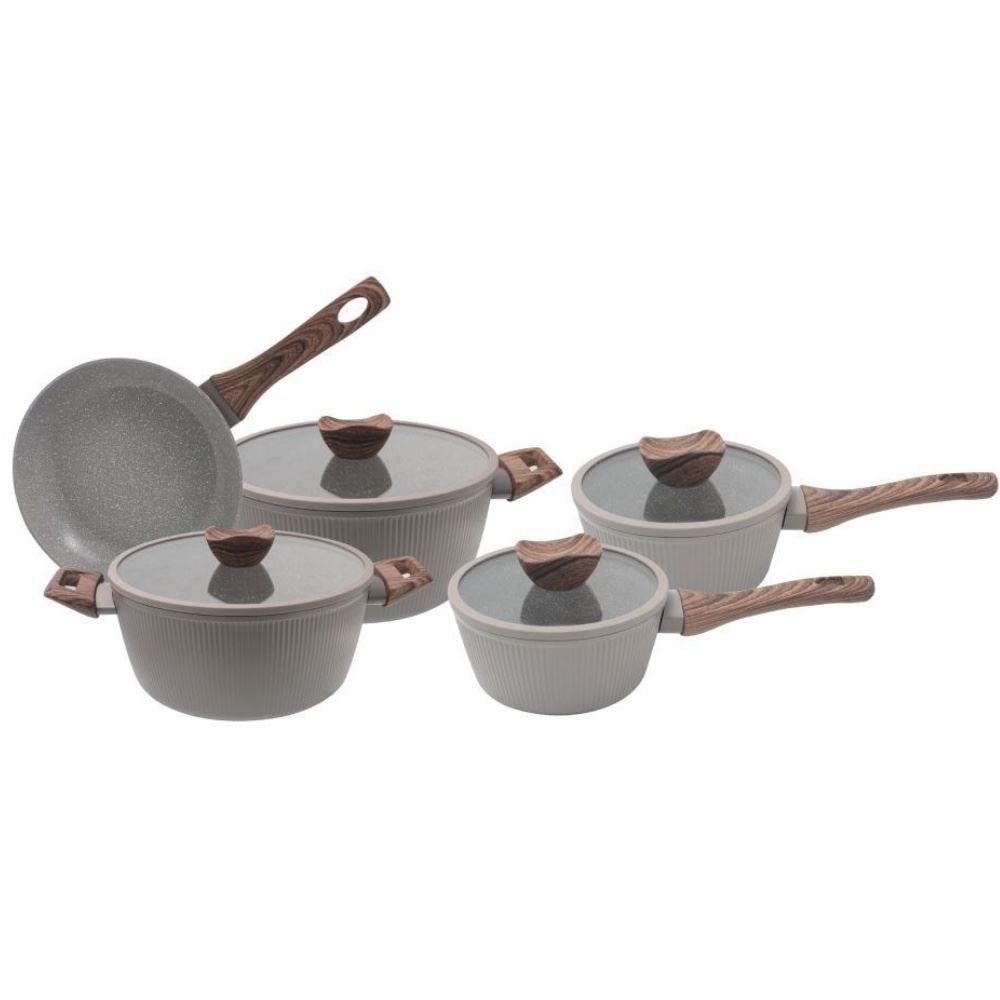 Jogo de Panelas Elegance Indução Havan Casa 5 Peças - Chocolate