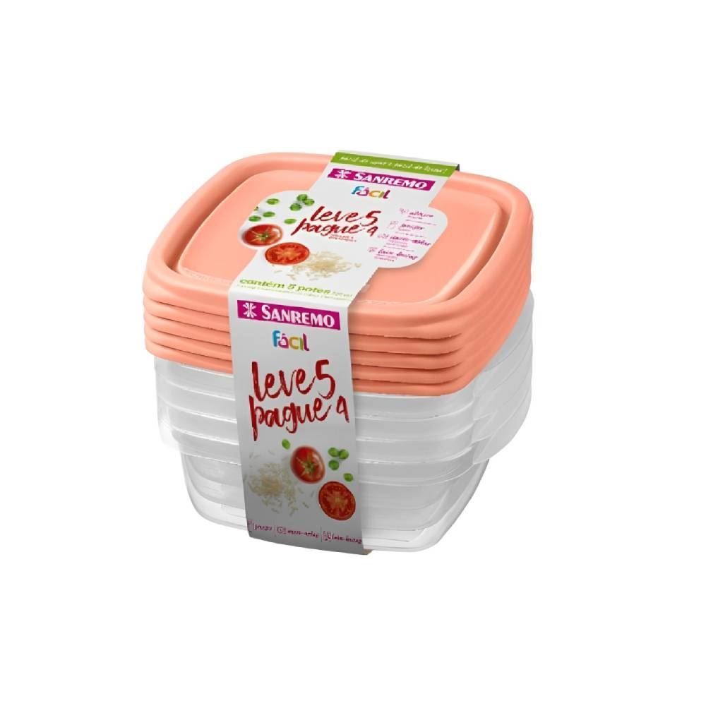 Jogo De Potes Leve 5 Pague 4 Sanremo 530 Ml - Sortido
