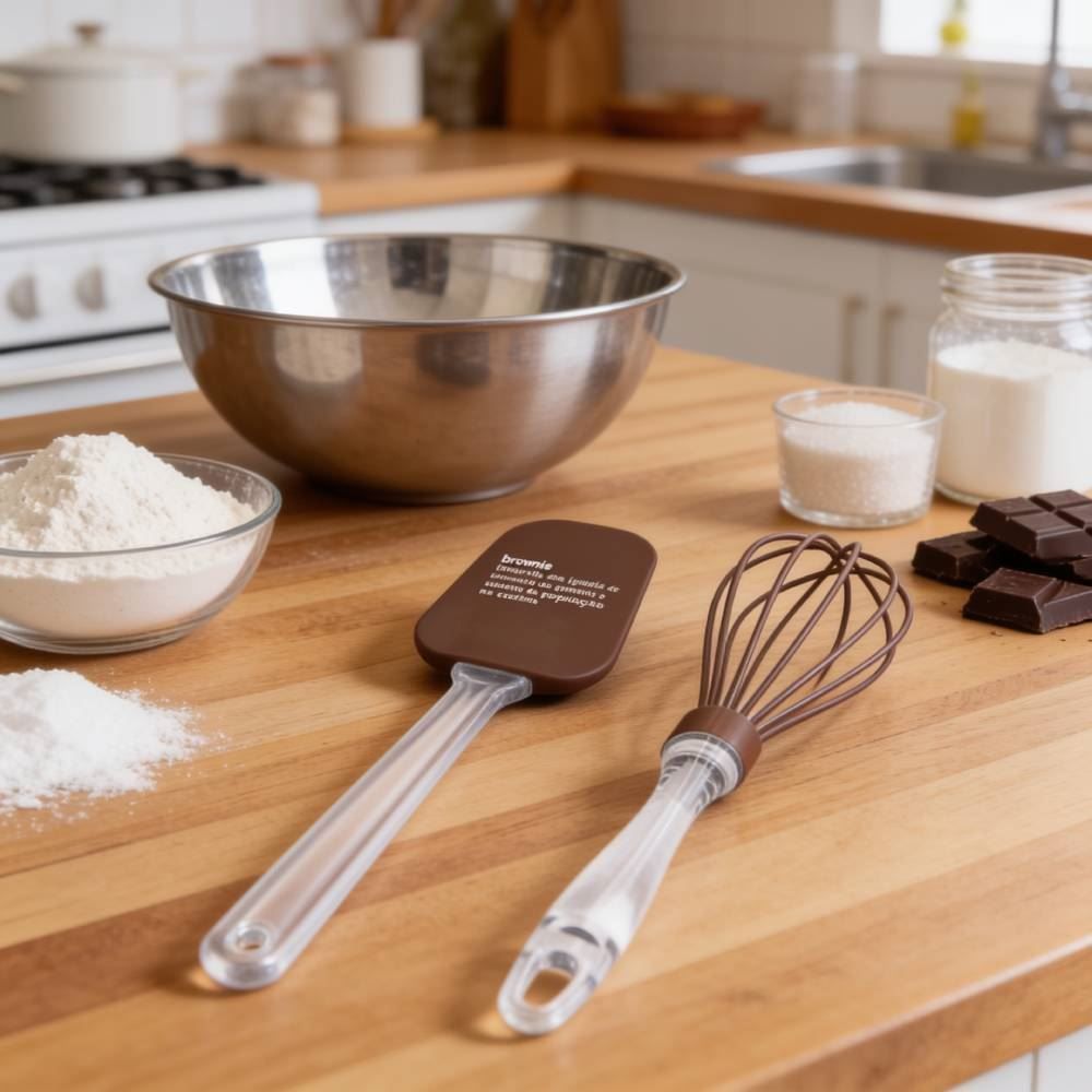Jogo Espátula e Fouet Silicone da Havan Casa 2 Peças - Brownie