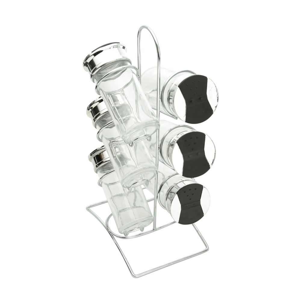 Jogo Porta Temperos com Suporte Metal Tinno 6 Peças Wolff