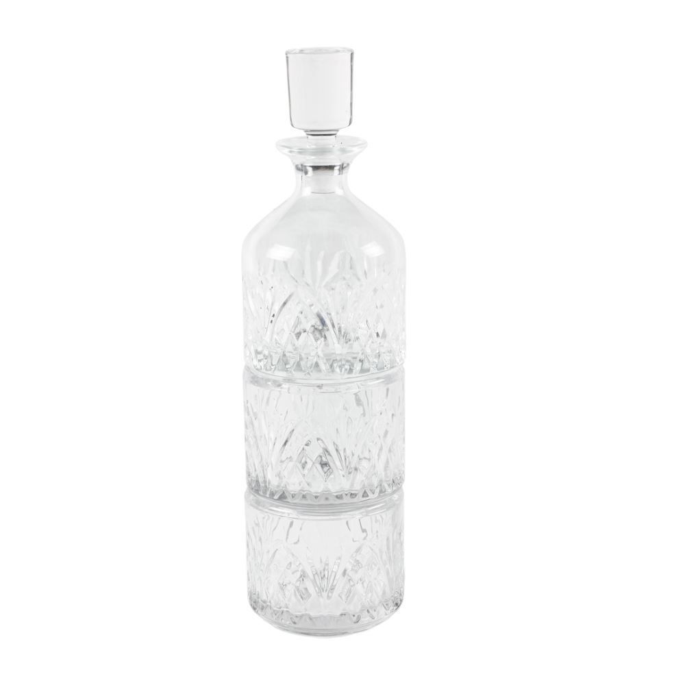 Jogo Whisky Empilhável 3 Peças Fracalanza - Vidro Transparente