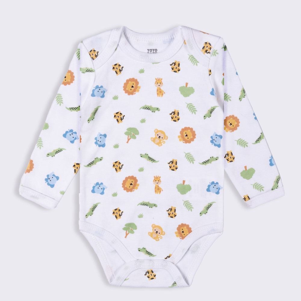 Kit Bebê Body Manga Longa 3 Peças Yoyo Baby
