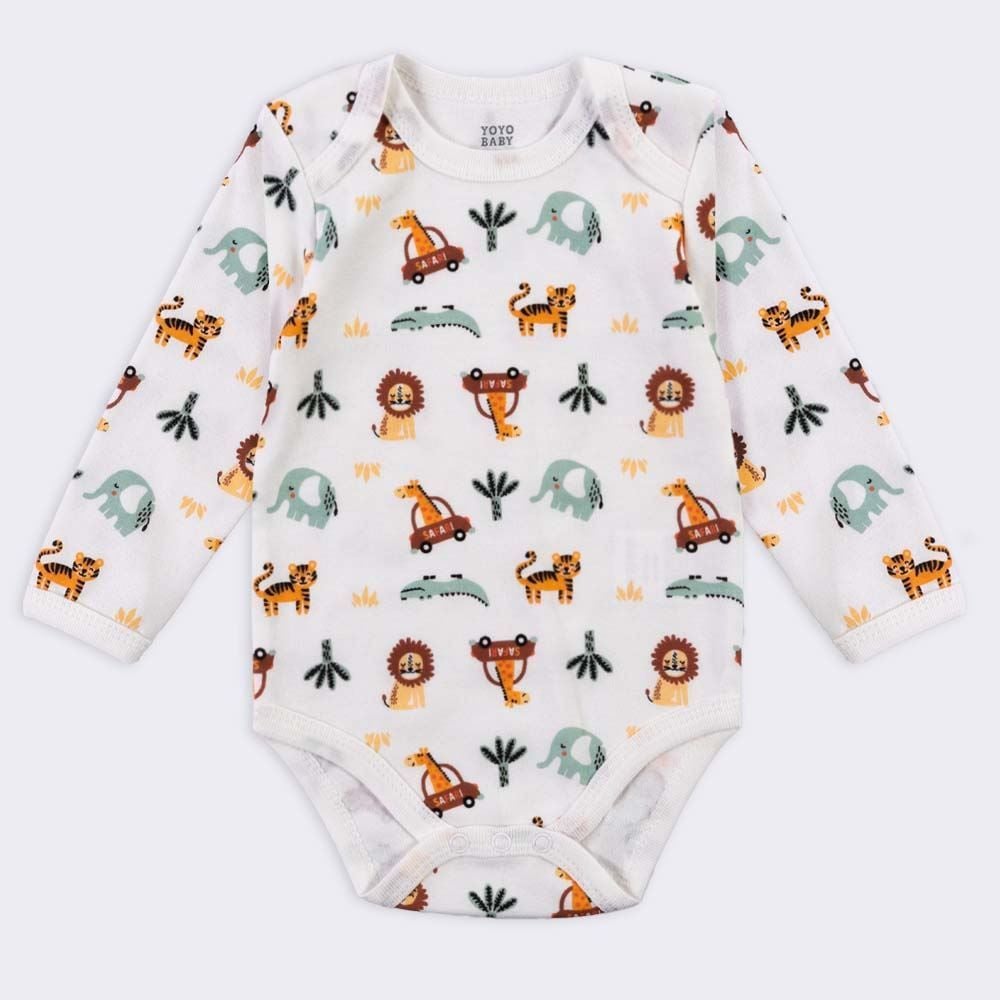 Kit Bebê Body Manga Longa 3 Peças Yoyo Baby