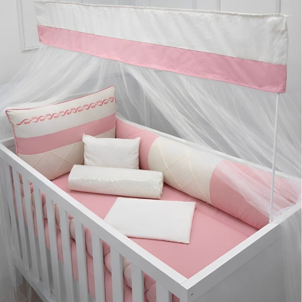 Kit Berço 09 Peças Rose - Tiquinho Baby