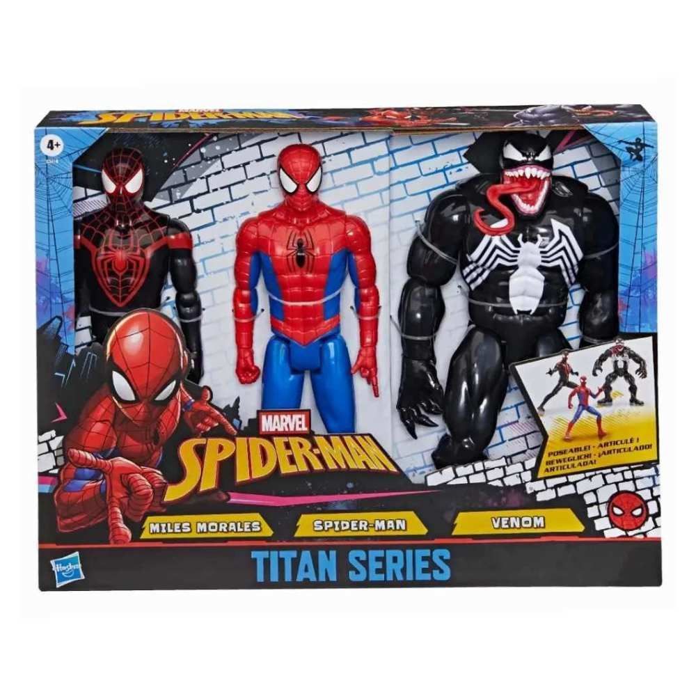 Kit Bonecos Homem-Aranha Venom e Miles Morales Hasbro