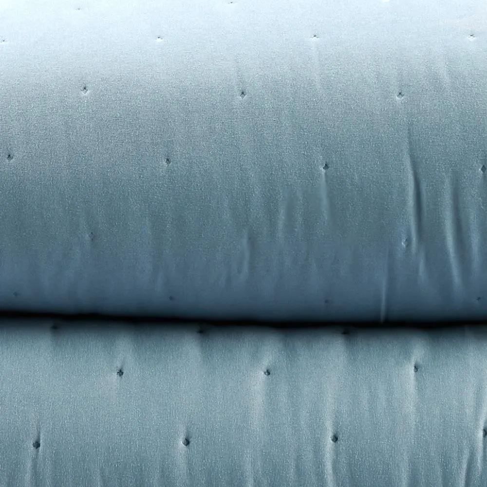 Kit Colcha Casal 100% Poliéster Elegance Lisa Havan Casa 3 pçs - Azul