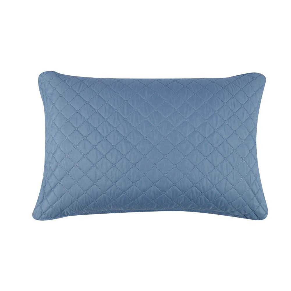 Kit Colcha Casal 100% Poliéster Lisa Versalhes Havan Casa 3 Peças - Azul
