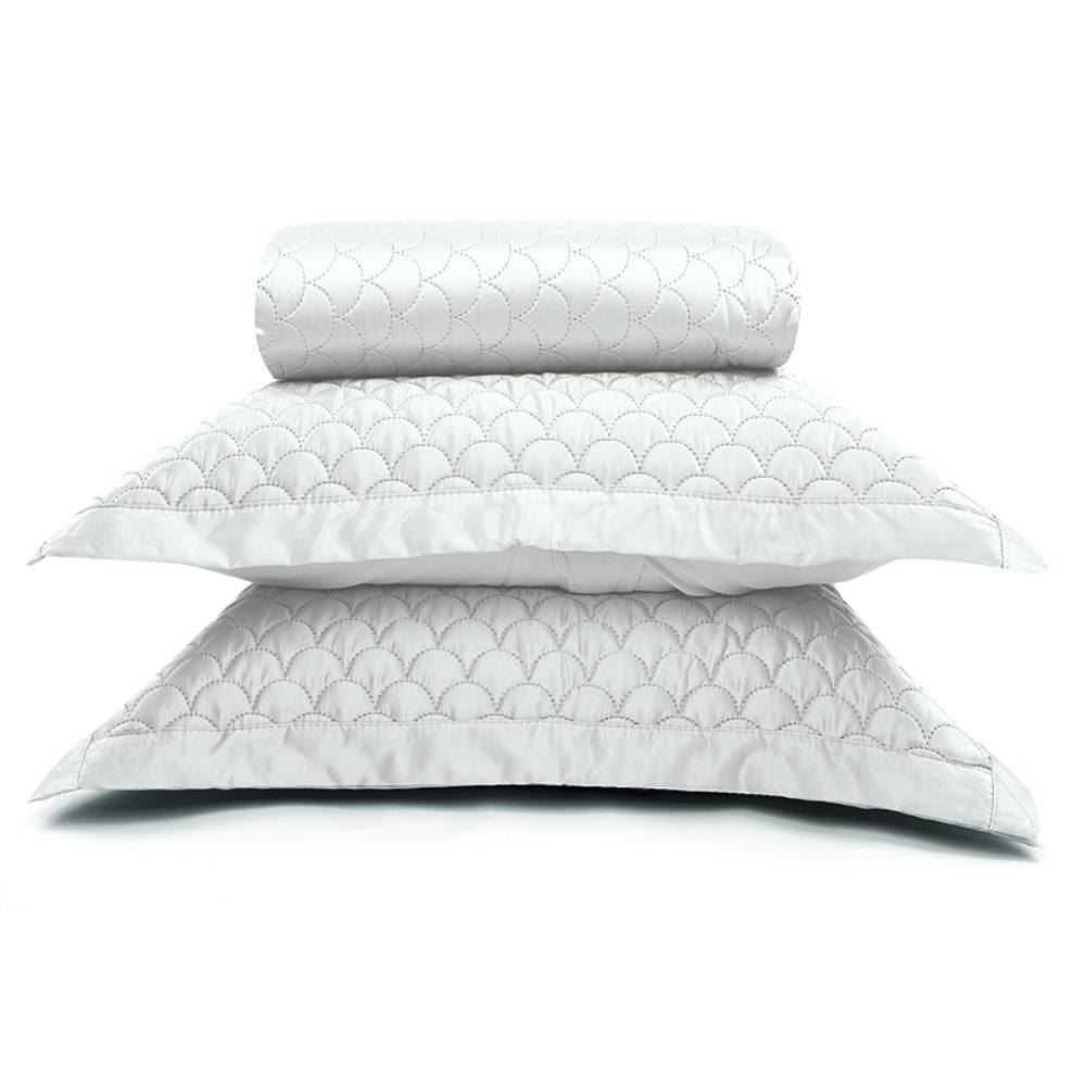 Kit Colcha Casal 100% Poliéster Havan Casa 3 Pçs - Branco