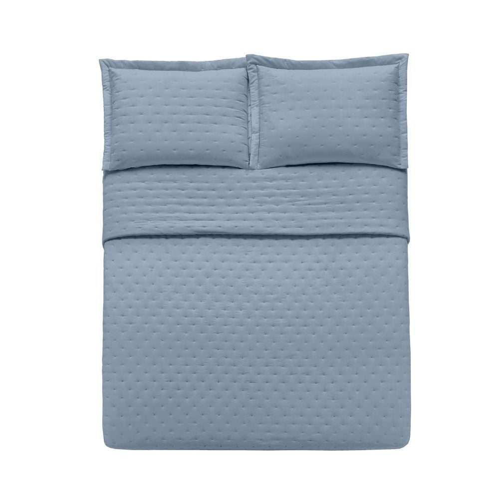 Kit Colcha Casal Requinte 3 Peças Havan Casa - Azul Stone
