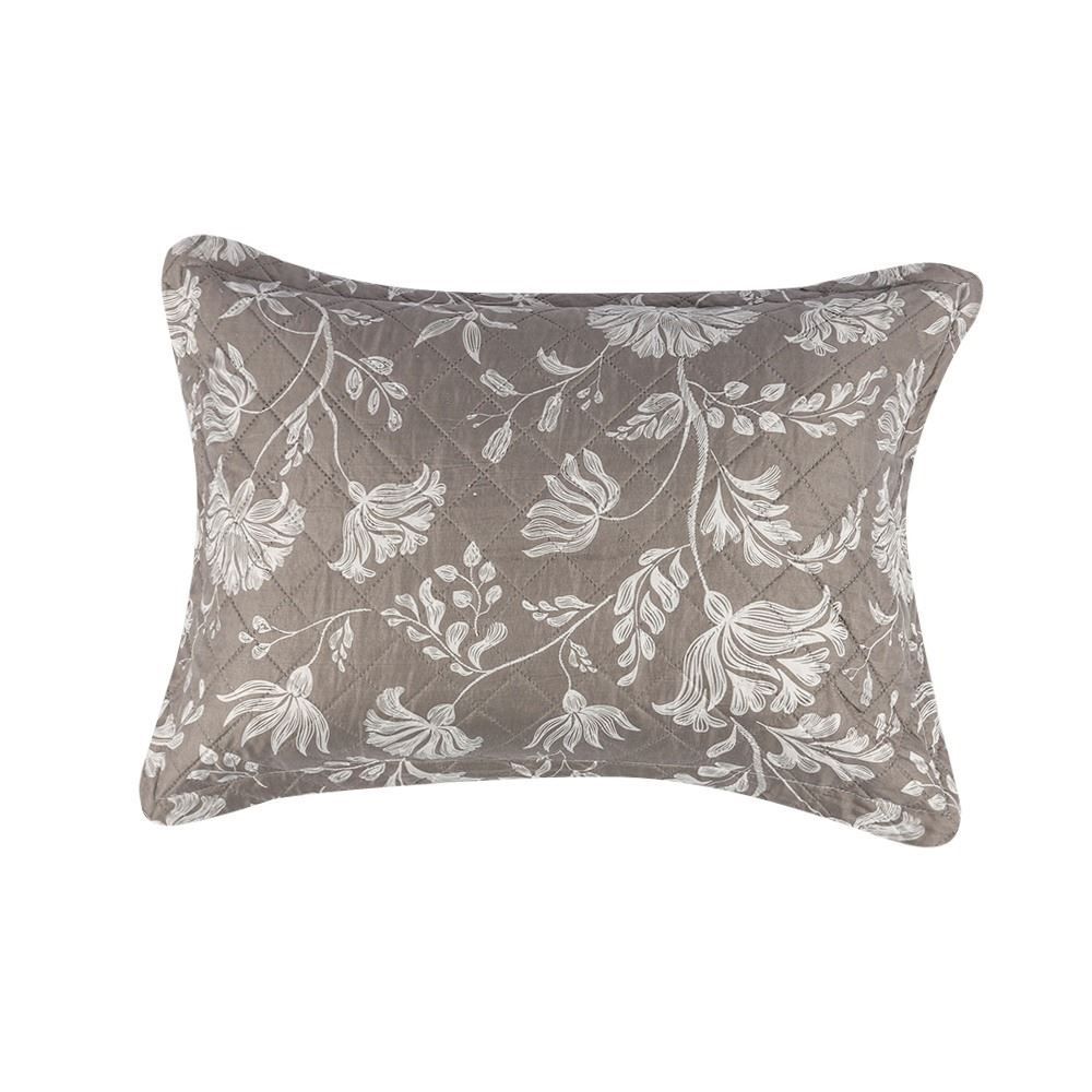 Kit Colcha Casal Versalhes Estampada Havan Casa 3 Peças - Floral Taupe