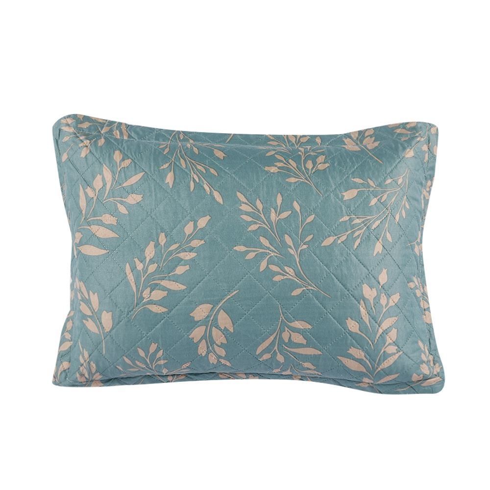 Kit Colcha Casal Versalhes Estampada Havan Casa 3 Peças - Folhagens Verde