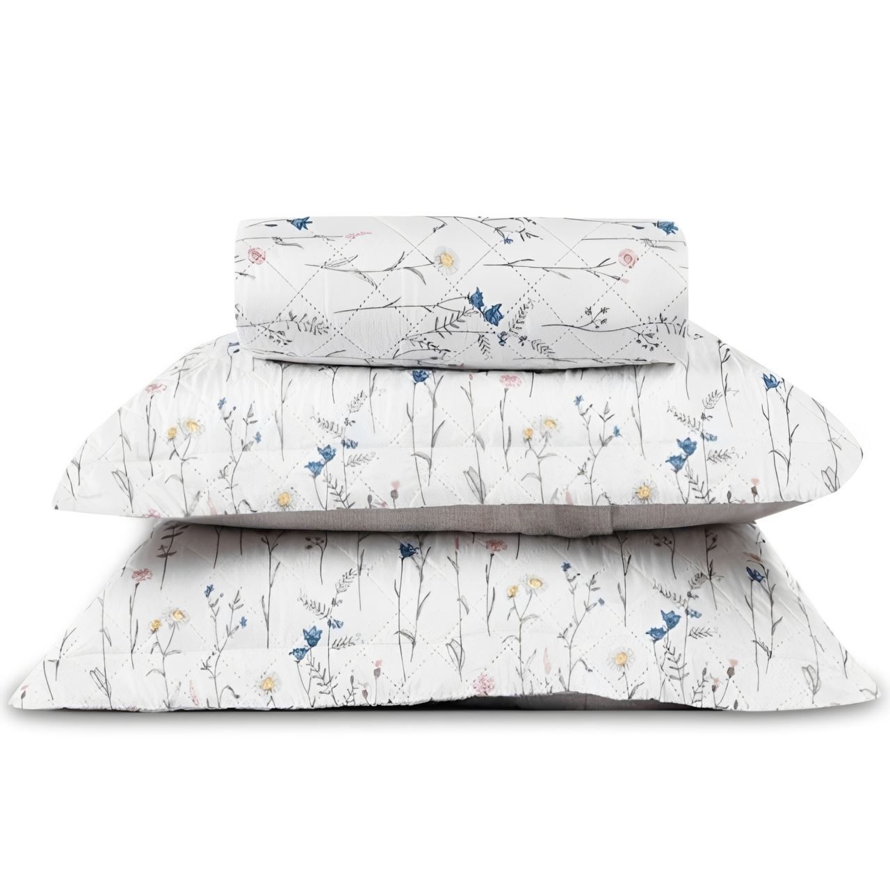Kit Colcha Casal Versalhes Estampada Havan Casa 3 Peças - Floral Off