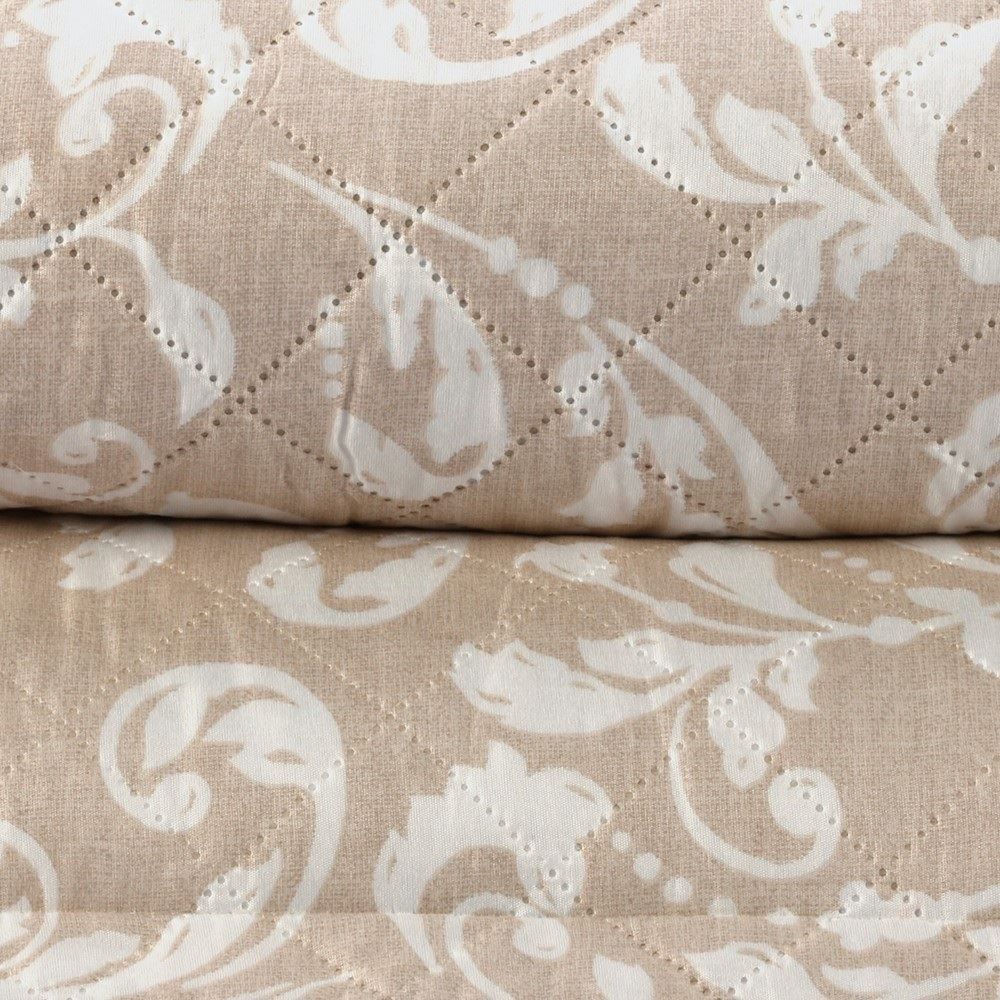 Kit Colcha King Estampada Versalhes Havan Casa 3 Peças - Ornamental Bege