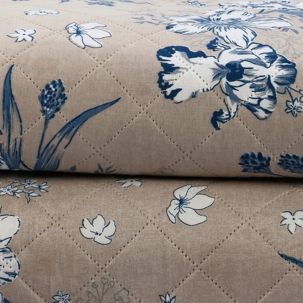 Kit Colcha King Estampada Versalhes Havan Casa 3 Peças - Azul Linho