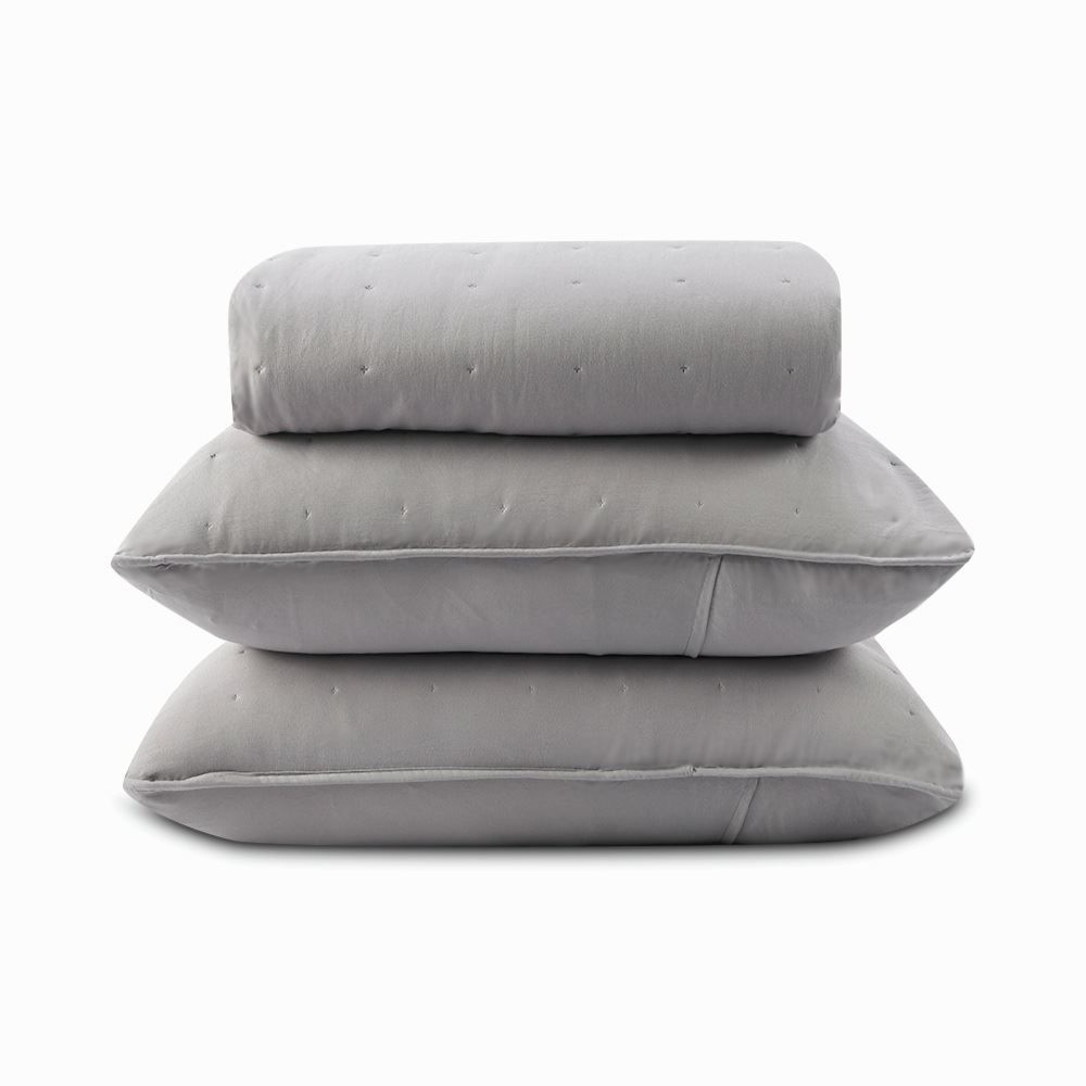 Kit Colcha Queen Elegance Havan Casa 3 Pçs - Cinza