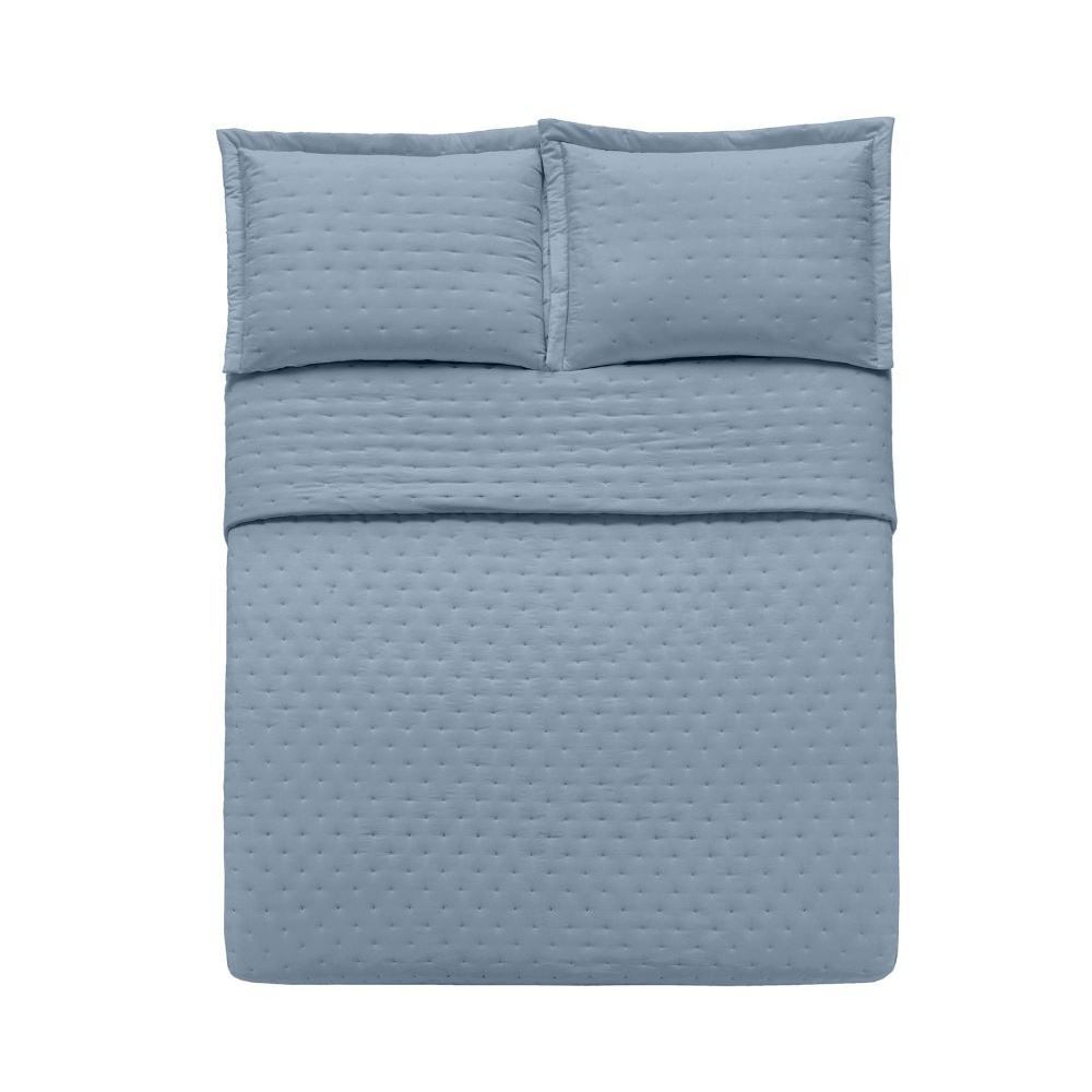 Kit Colcha Queen Requinte 3 Peças Havan Casa - Azul Stone
