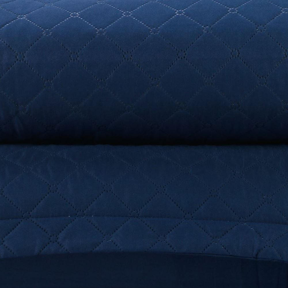 Kit Colcha Solteiro 100% Poliéster Versalhes Havan Casa 2 Peças - Midnight Blue