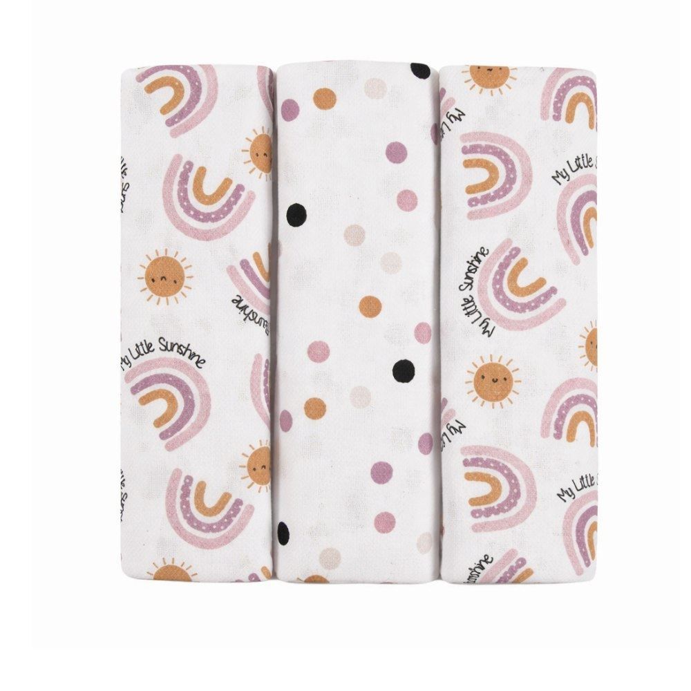 Kit Cueiro com 3 Peças 80X80 cm Havan Baby - Arco-Íris