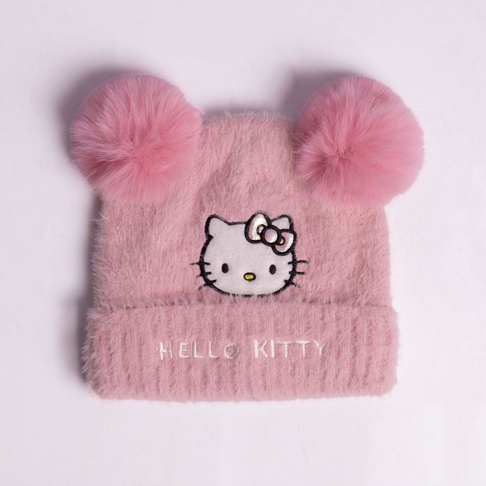Kit Gorro e Luva Infantil Menina em Tricot Sanrio - HELLO KITTY U